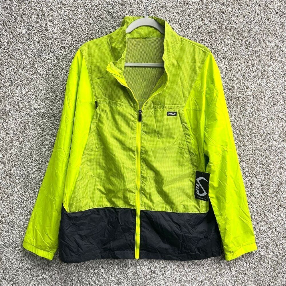 TLF Jacket Men’s Large Gym-To-Street Bio Lime‎ Green Techne Windbreaker NWT